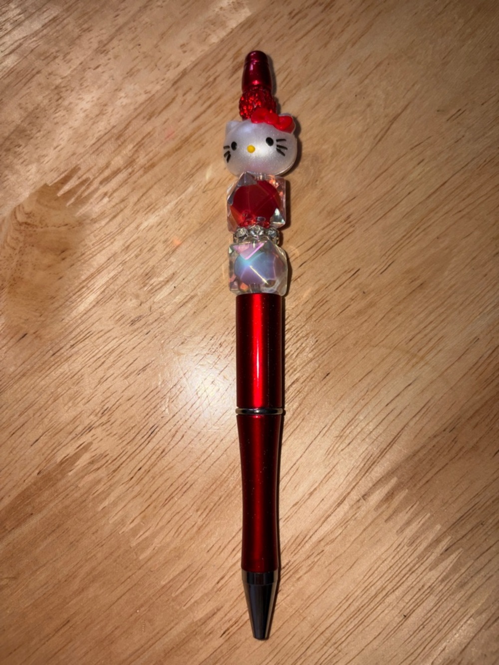 Hello Kitty Red Beaded Ballpoint Pen